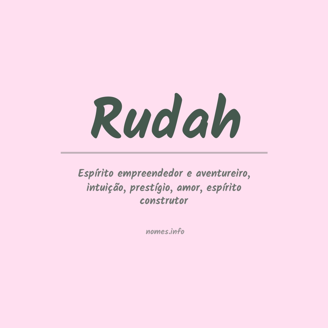 Significado do nome Rudah