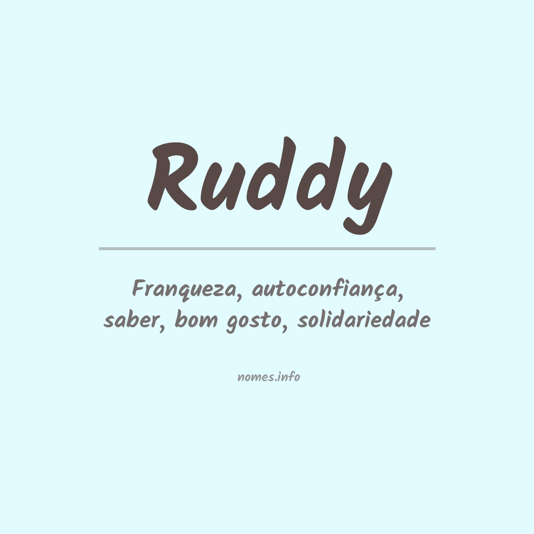 Significado do nome Ruddy