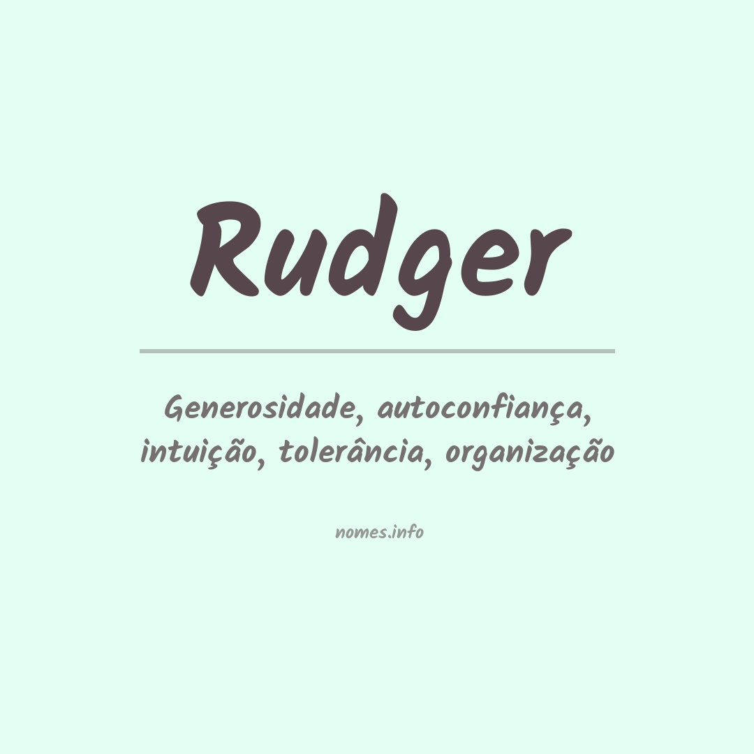 Significado do nome Rudger