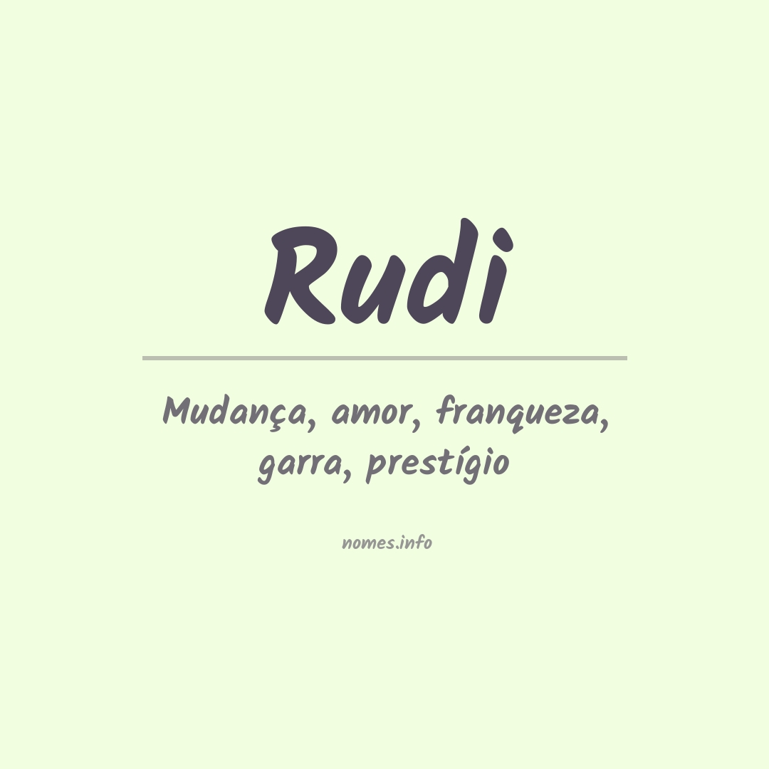 Significado do nome Rudi