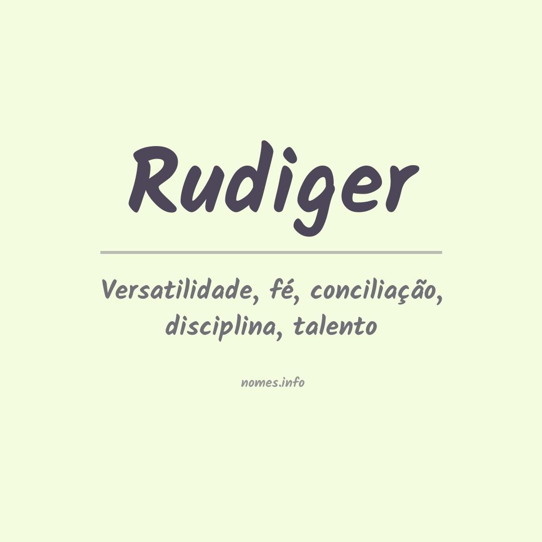 Significado do nome Rudiger