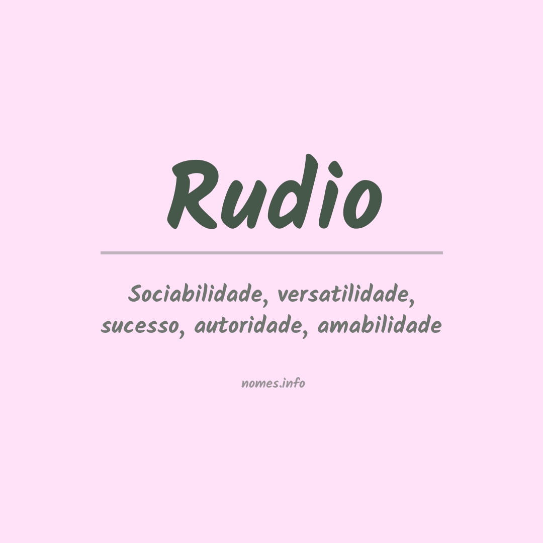 Significado do nome Rudio