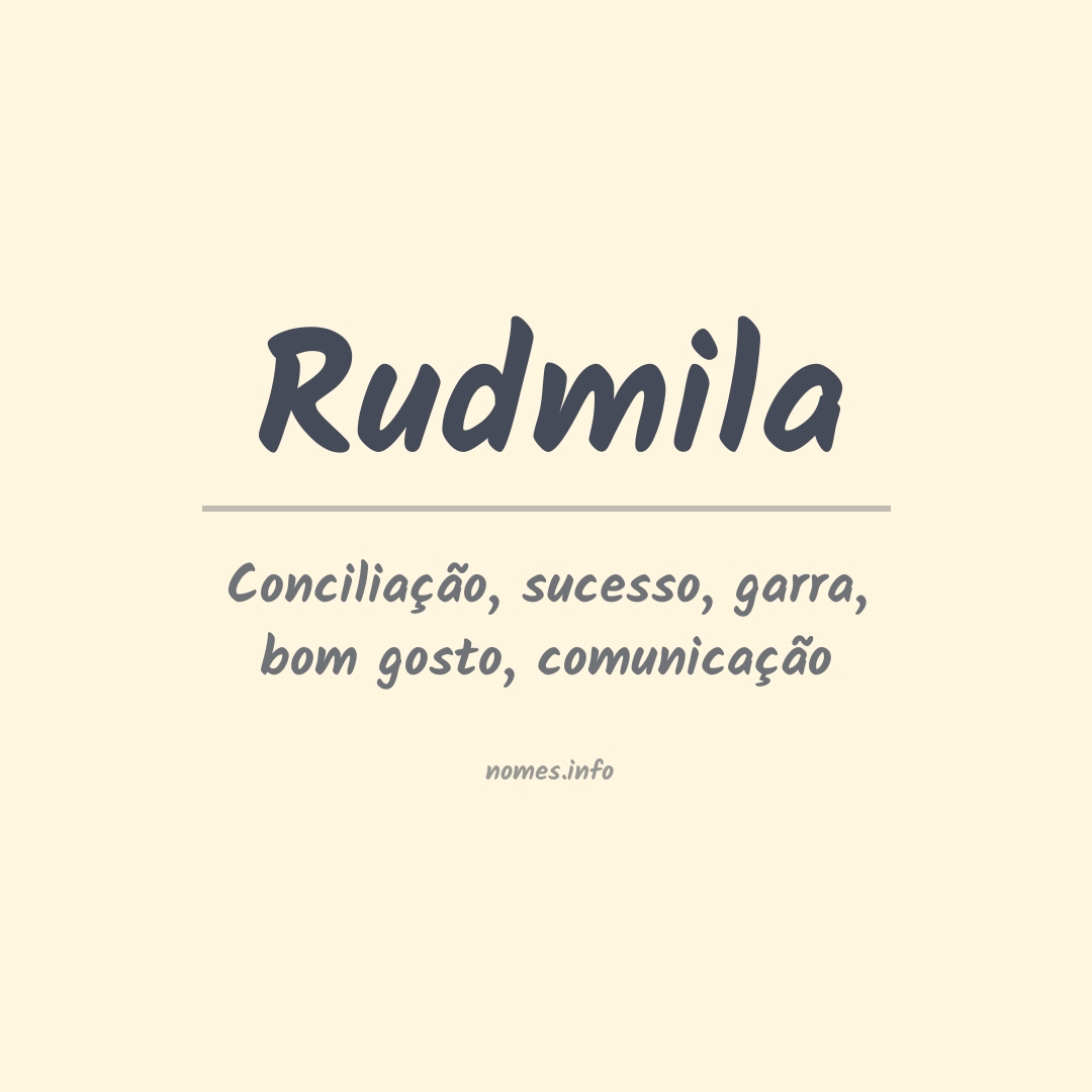 Significado do nome Rudmila