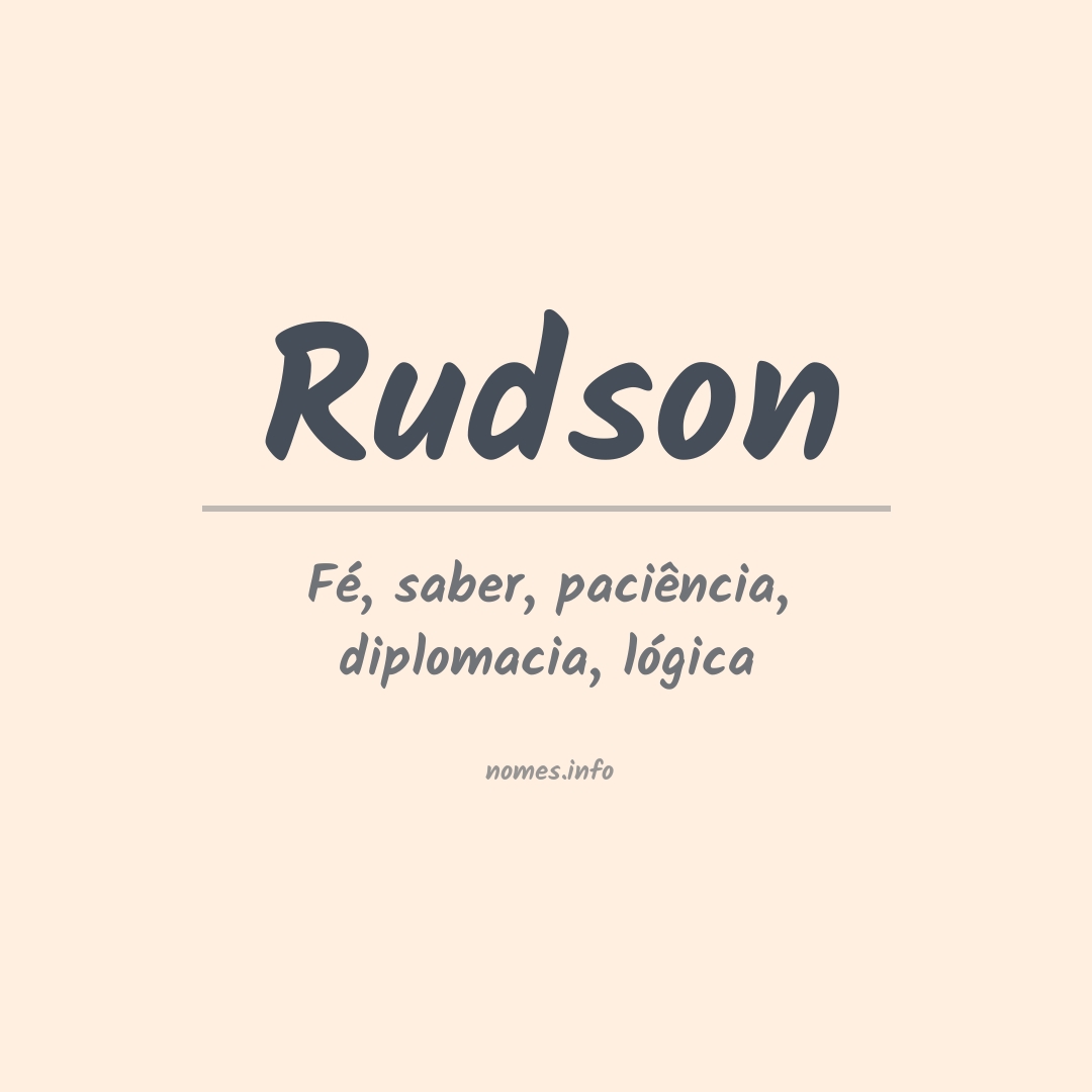 Significado do nome Rudson