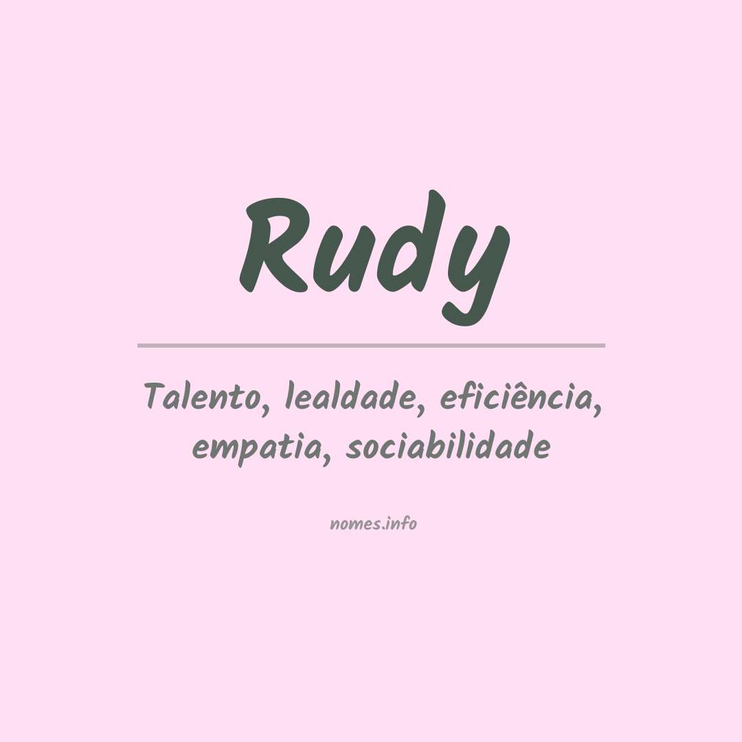 Significado do nome Rudy