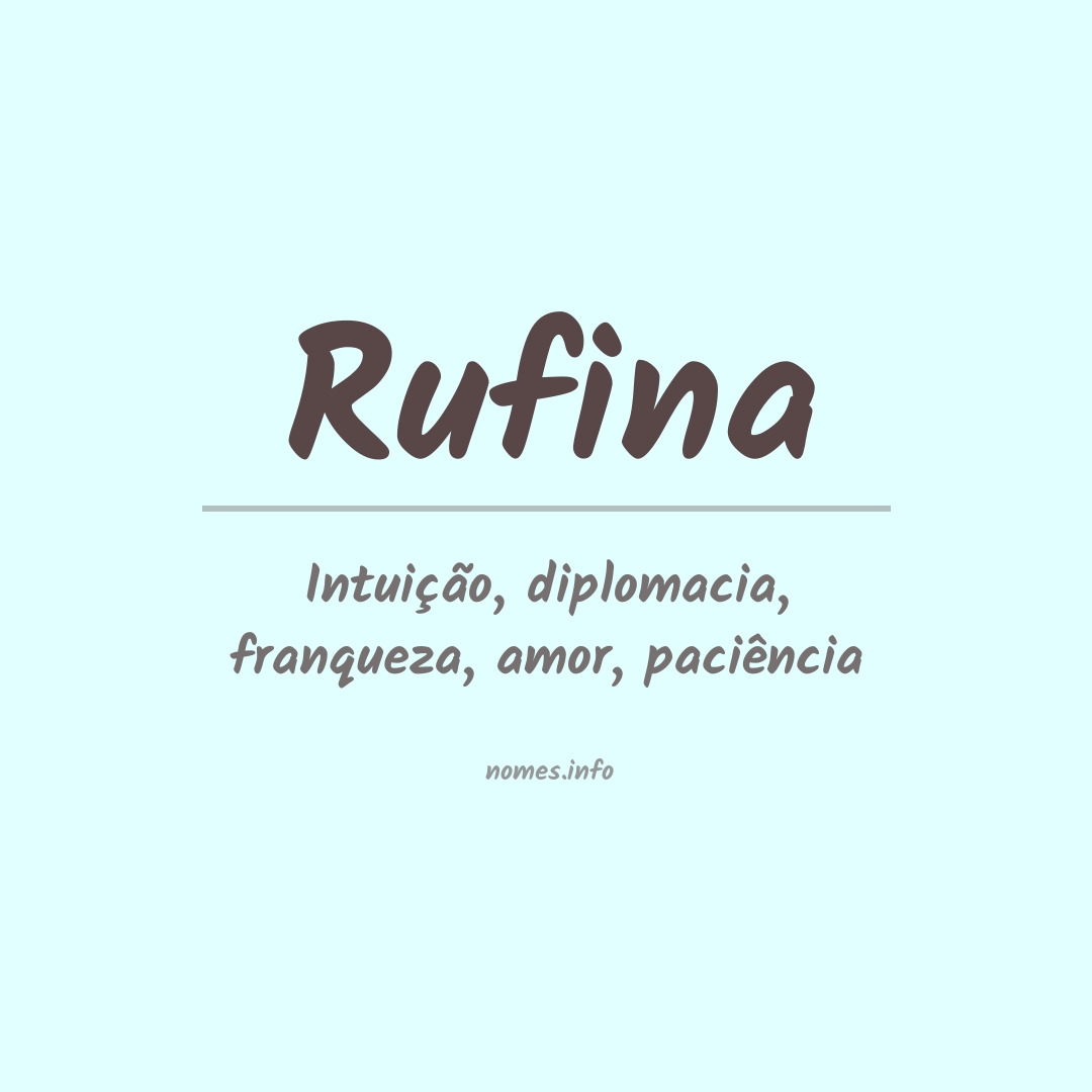 Significado do nome Rufina