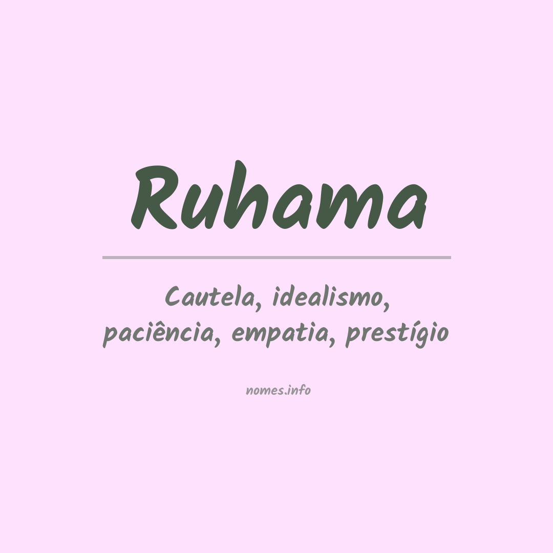 Significado do nome Ruhama