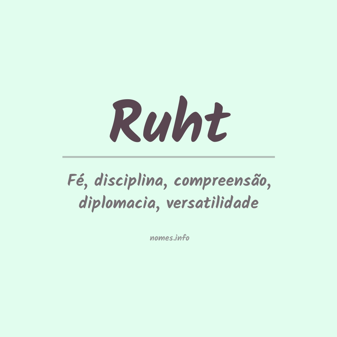 Significado do nome Ruht