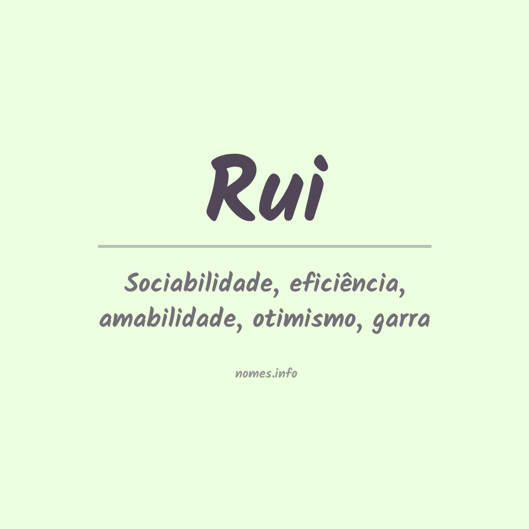 Significado do nome Rui