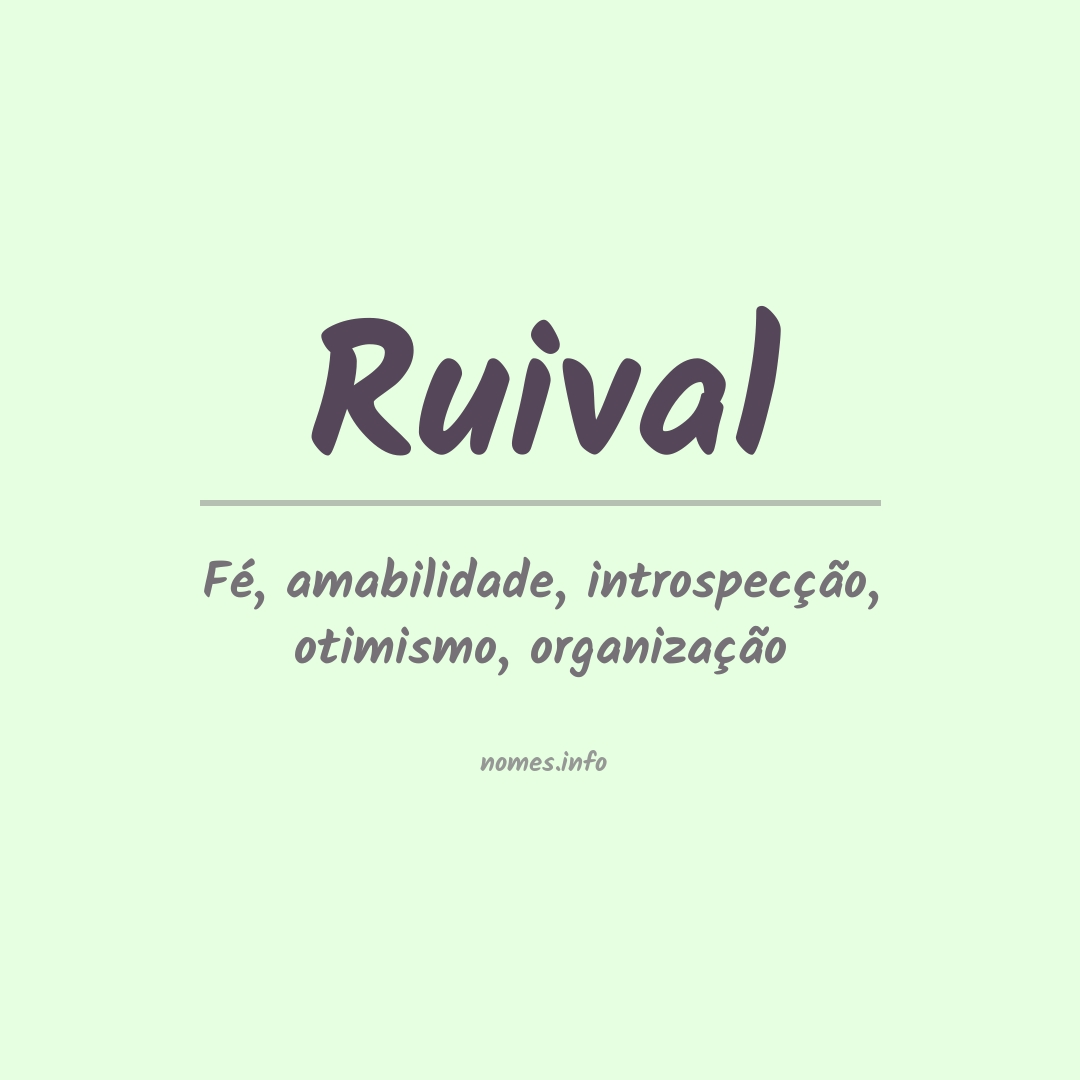 Significado do nome Ruival