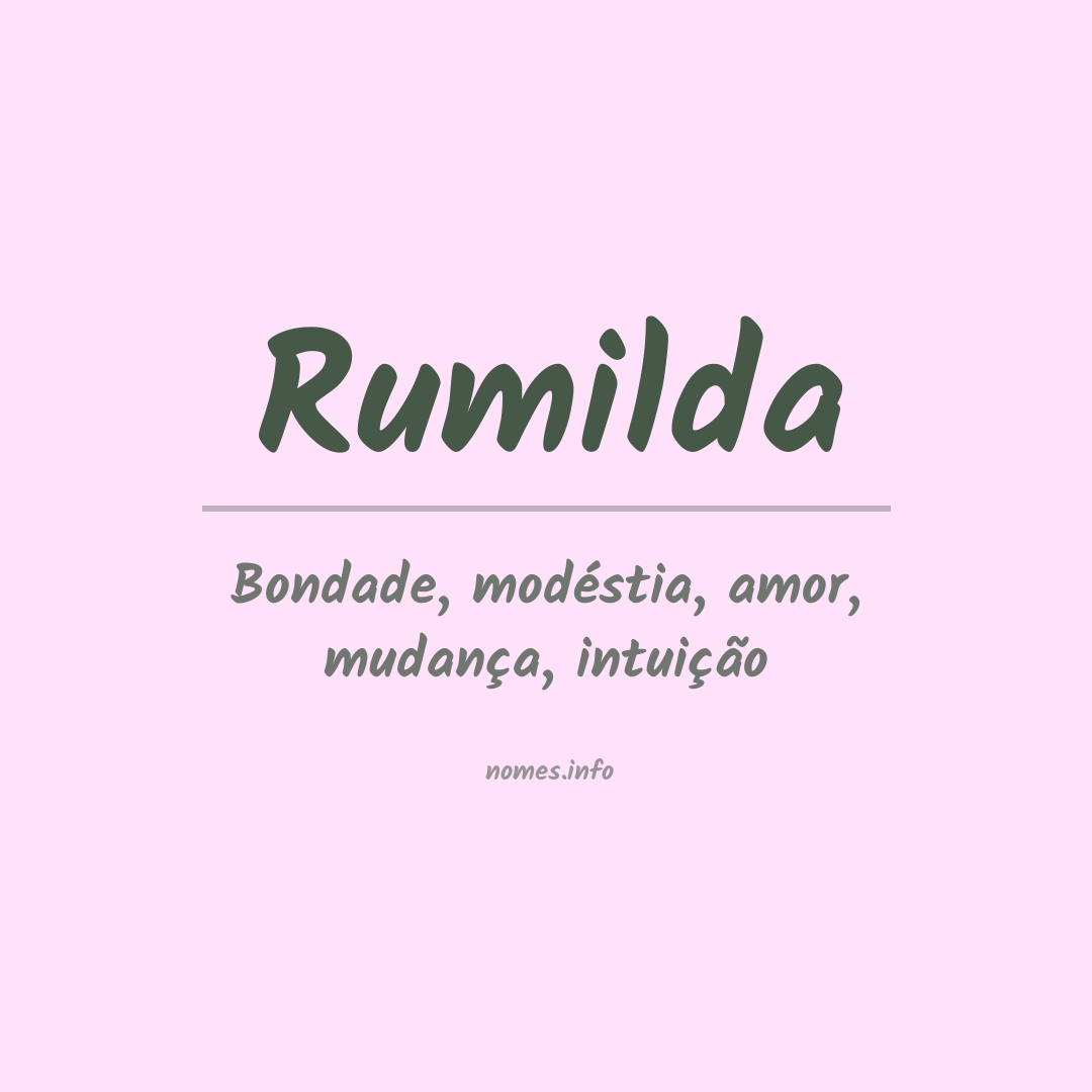 Significado do nome Rumilda