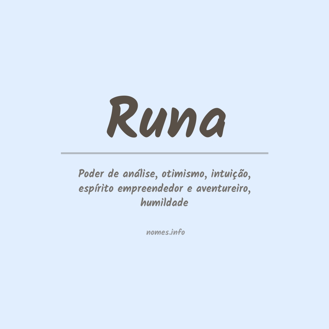Significado do nome Runa