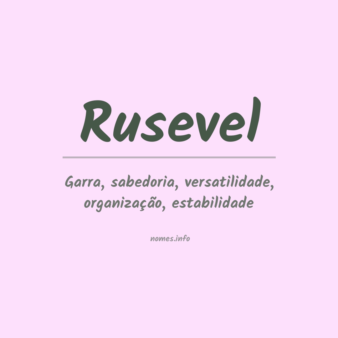 Significado do nome Rusevel