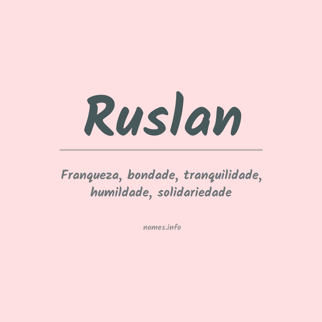 Significado do nome Ruslan