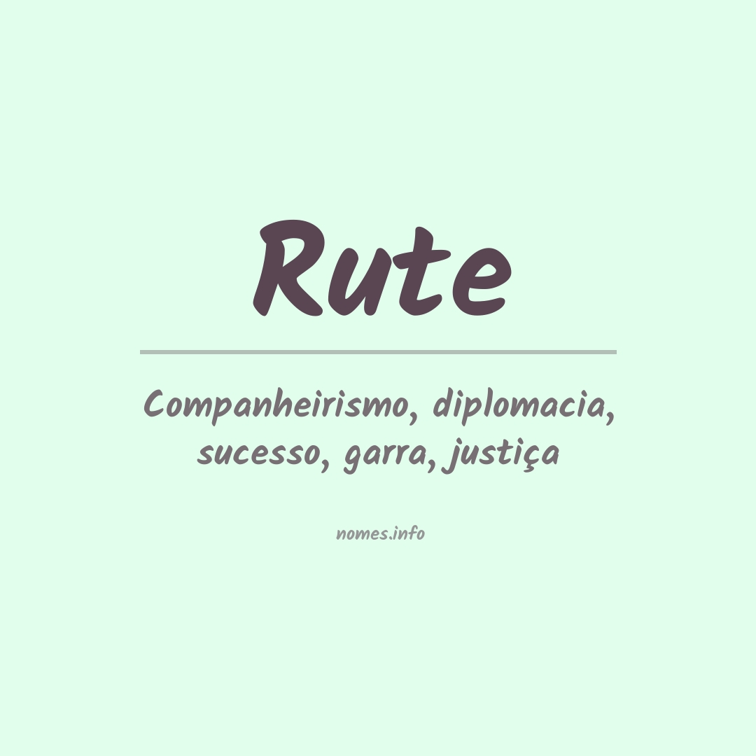 Significado do nome Rute