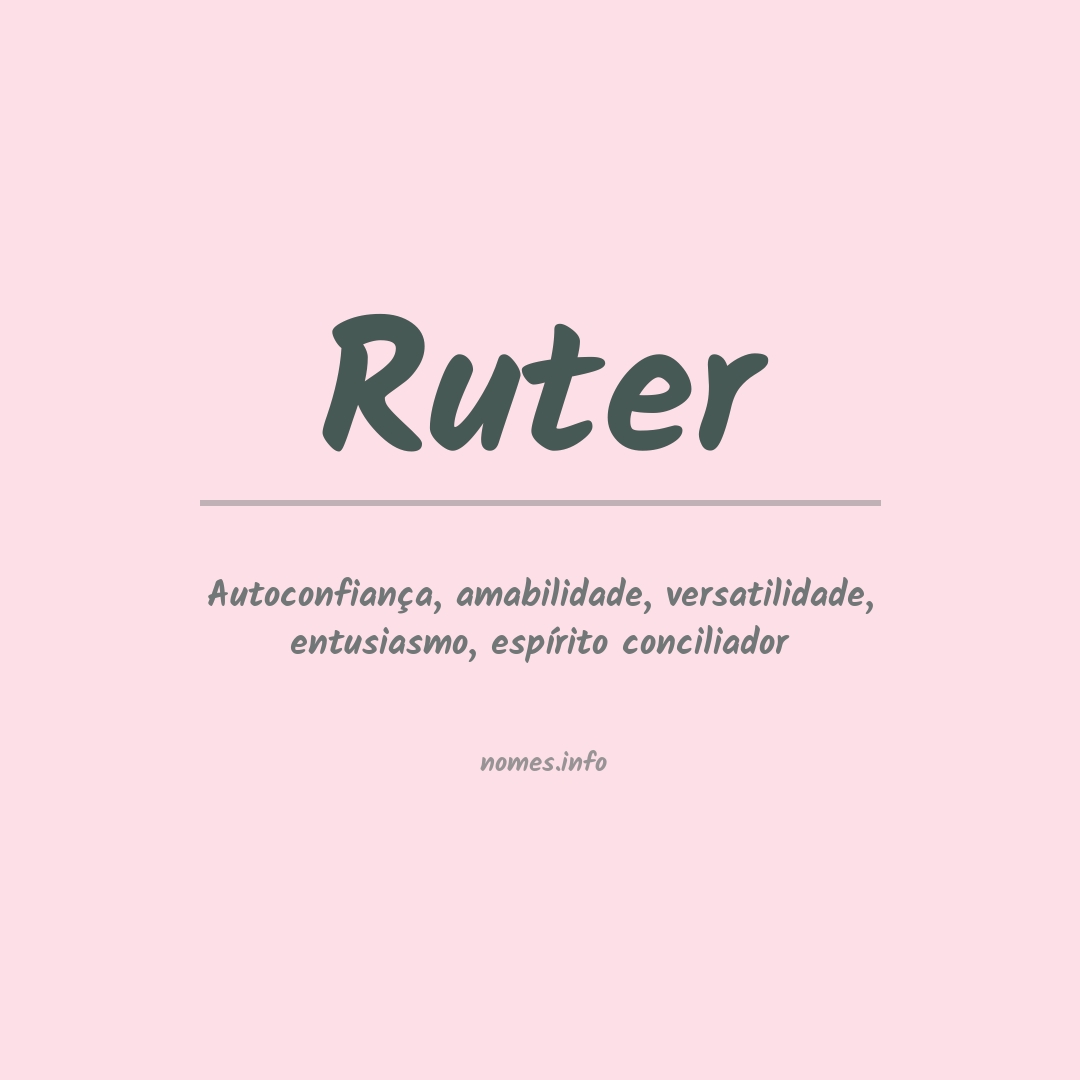Significado do nome Ruter