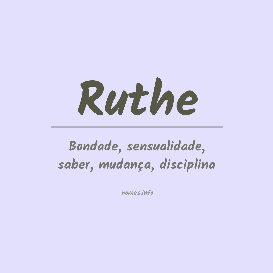 Significado do nome Ruthe