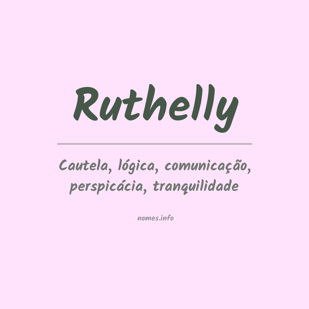 Significado do nome Ruthelly