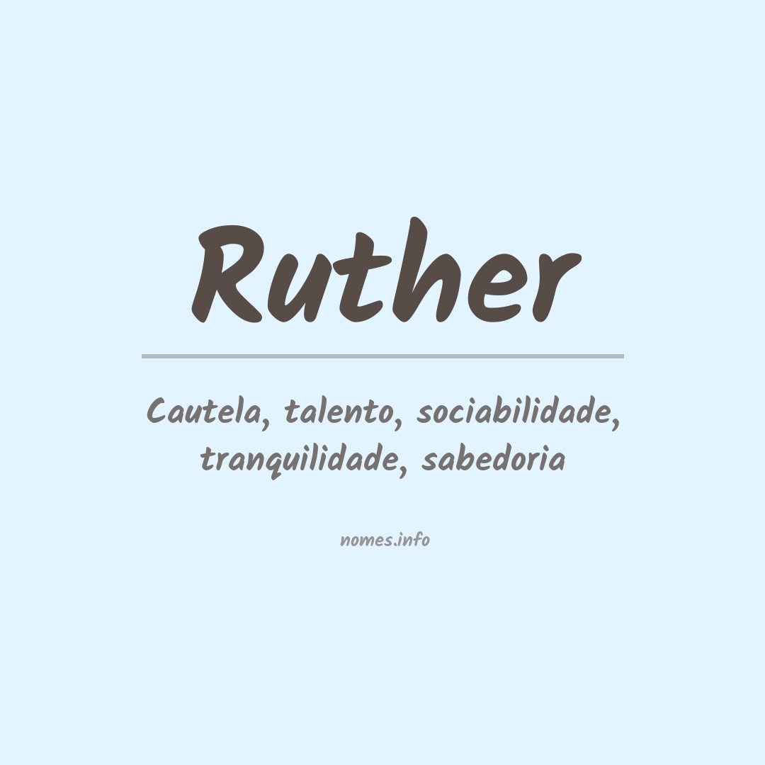Significado do nome Ruther
