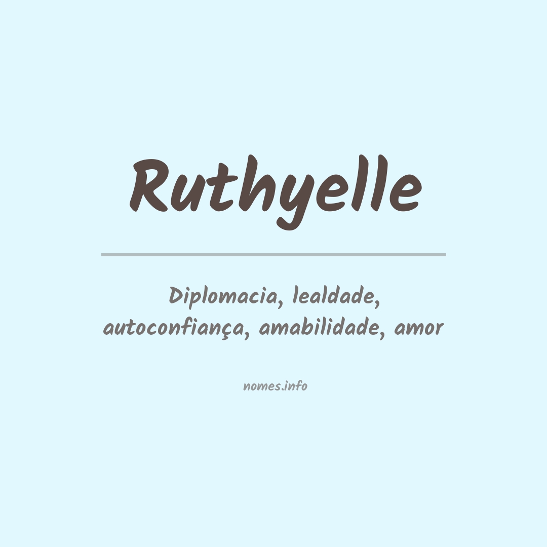 Significado do nome Ruthyelle