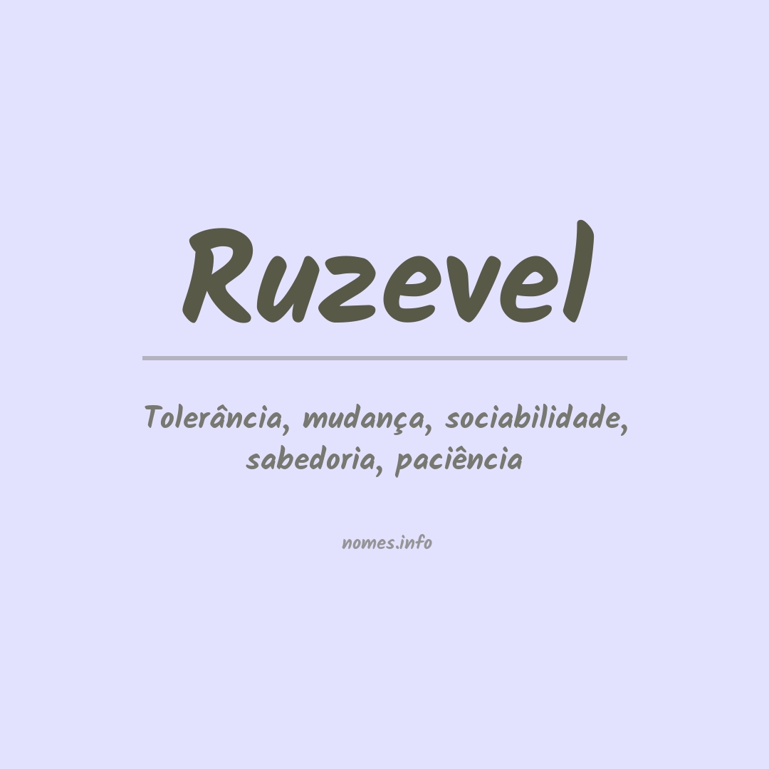 Significado do nome Ruzevel