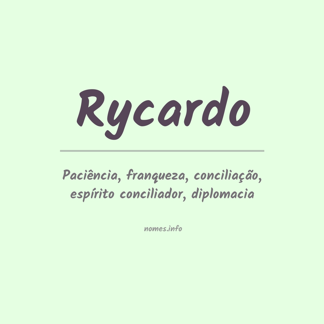 Significado do nome Rycardo
