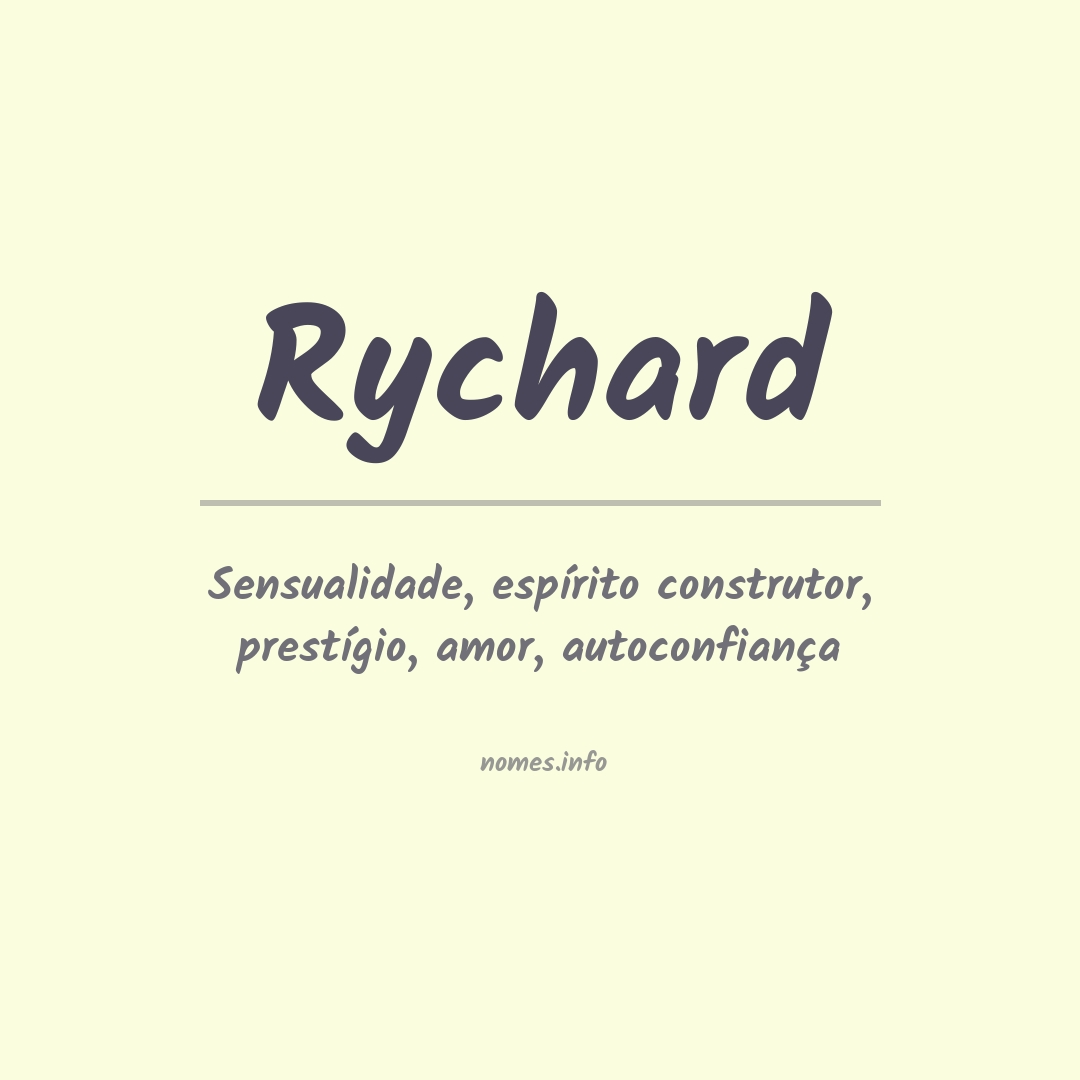 Significado do nome Rychard