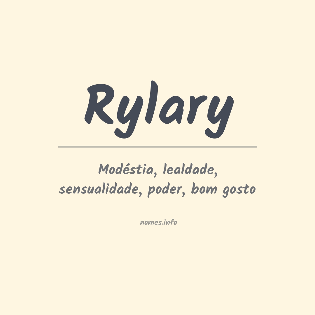 Significado do nome Rylary