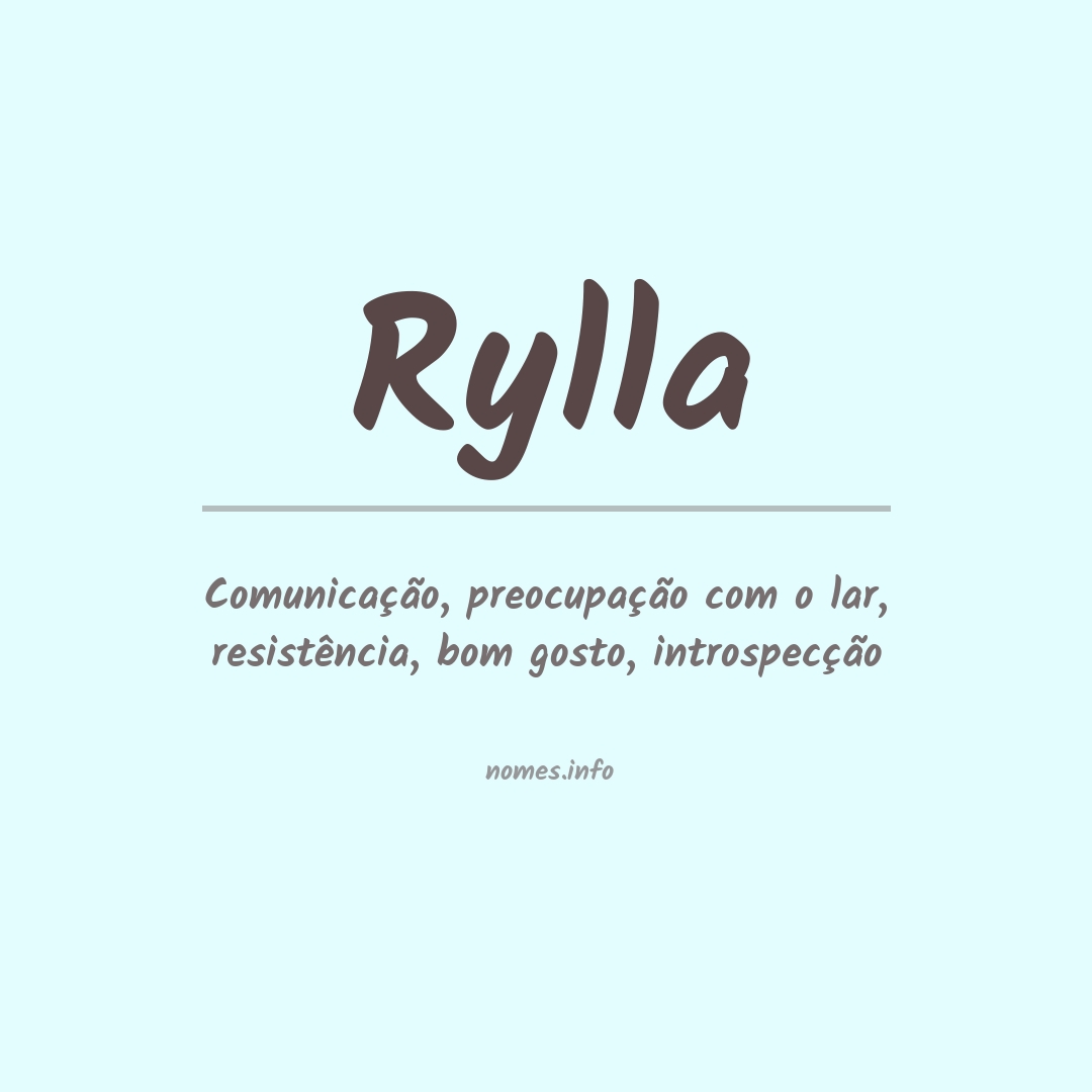 Significado do nome Rylla