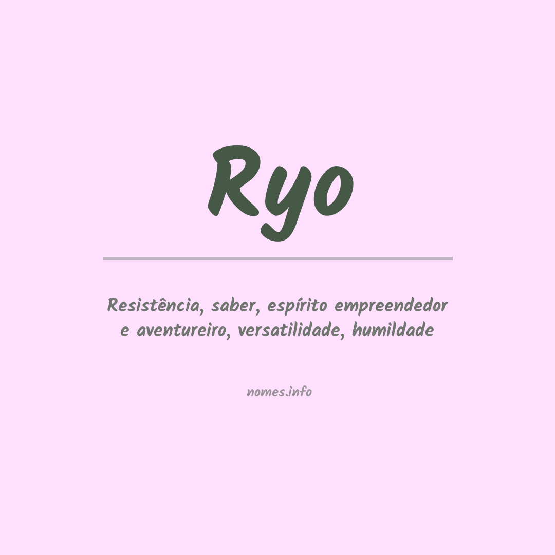 Significado do nome Ryo