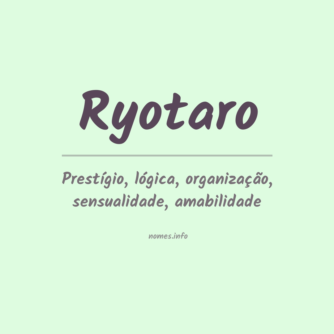 Significado do nome Ryotaro