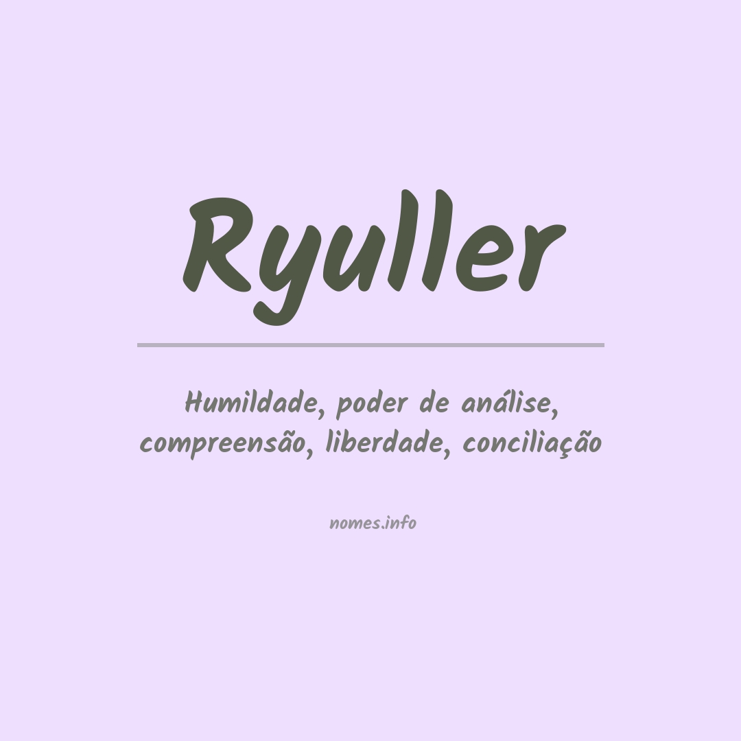 Significado do nome Ryuller