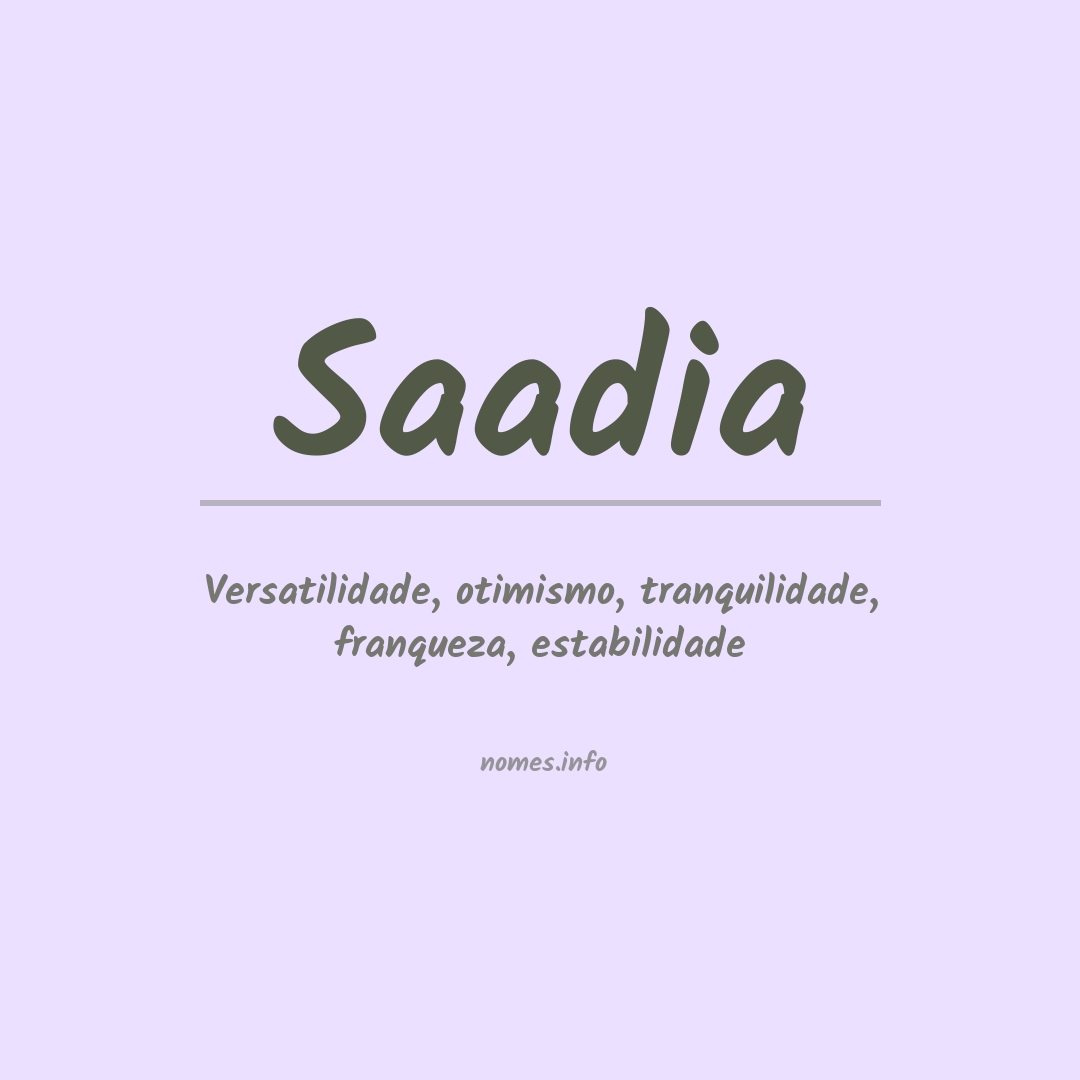 Significado do nome Saadia Significado do nome Saadia