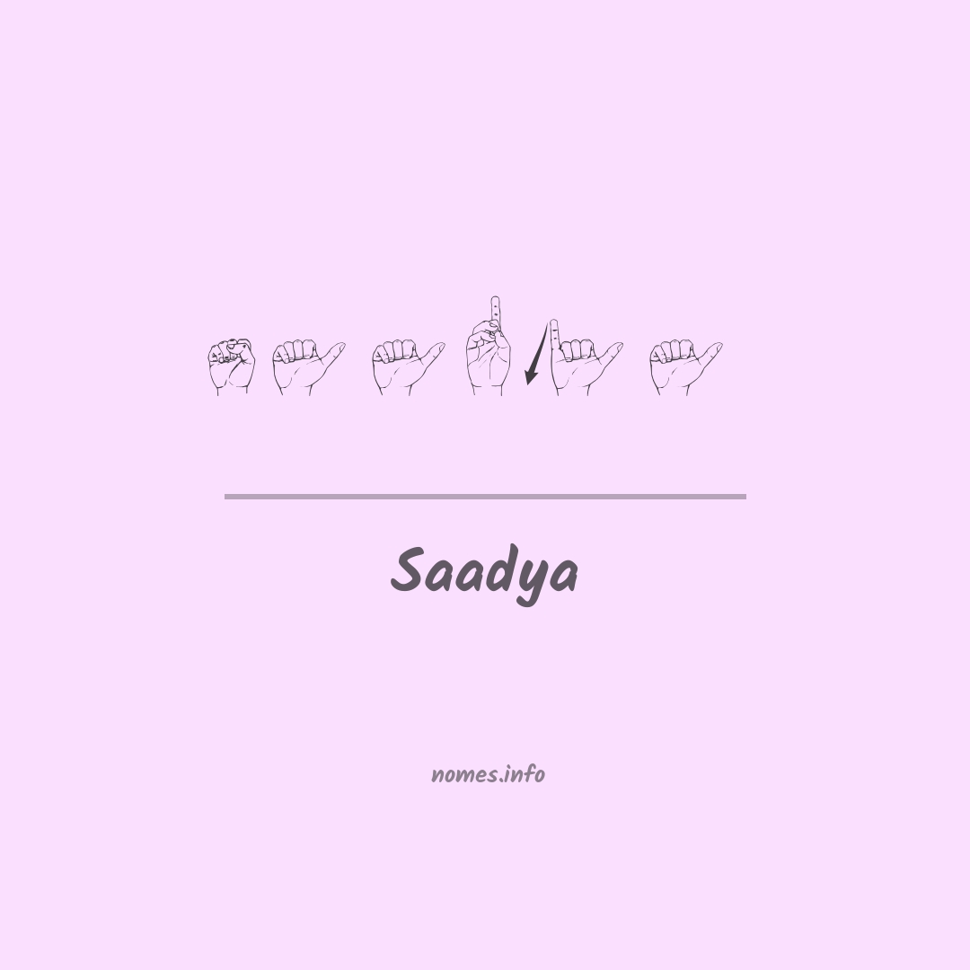 Saadya em Libras Saadya em Libras