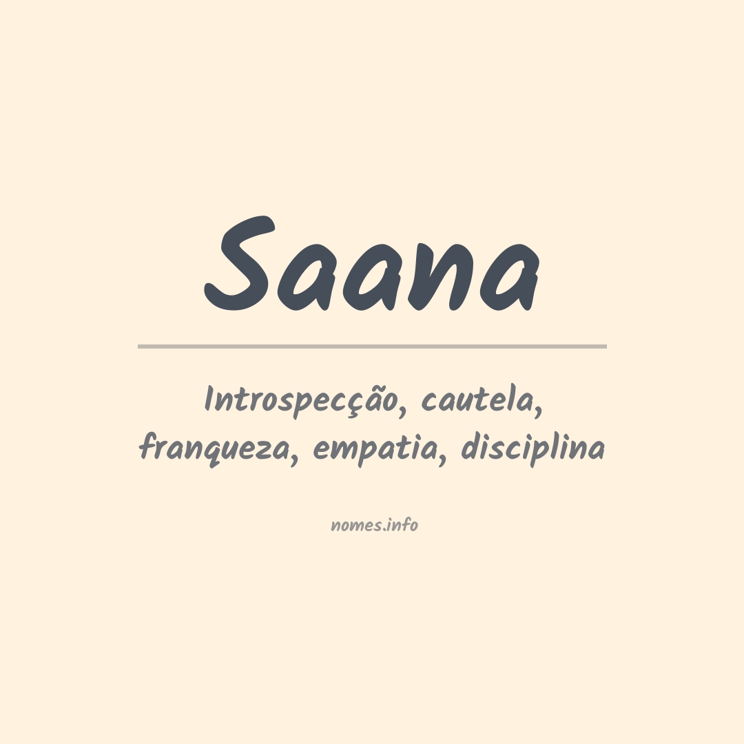 Significado do nome Saana