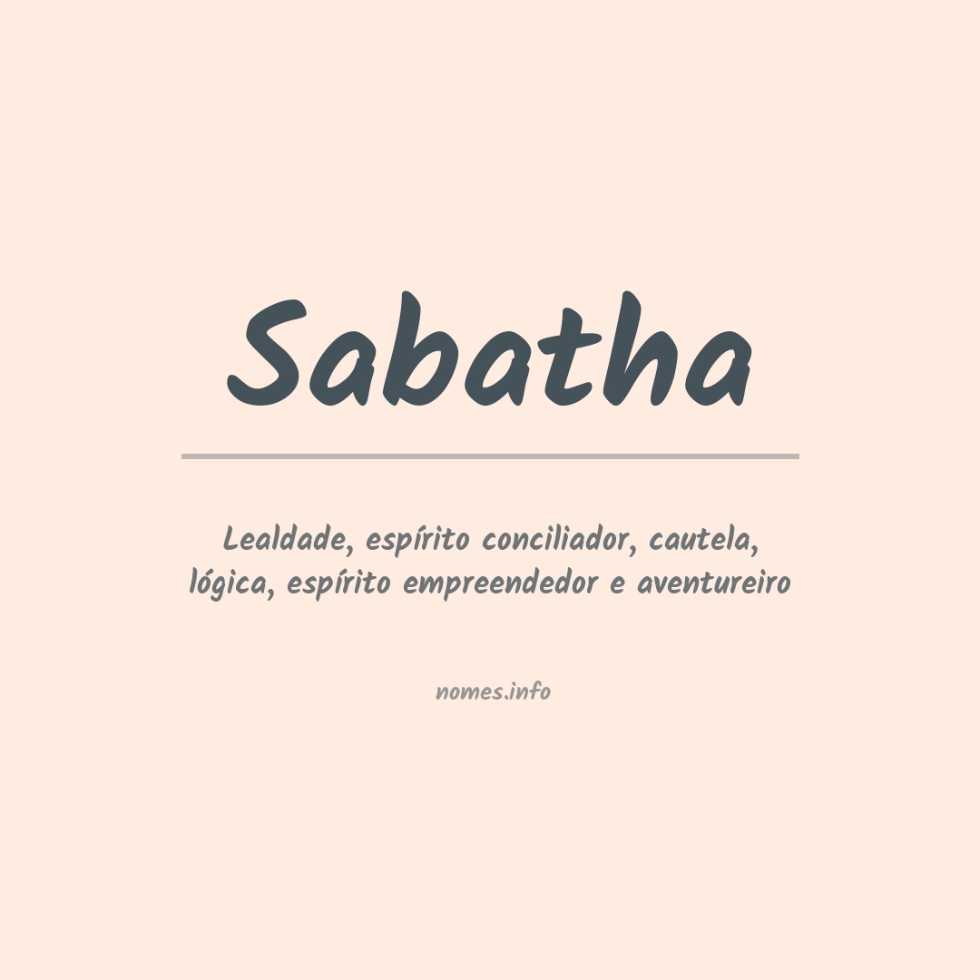 Significado do nome Sabatha