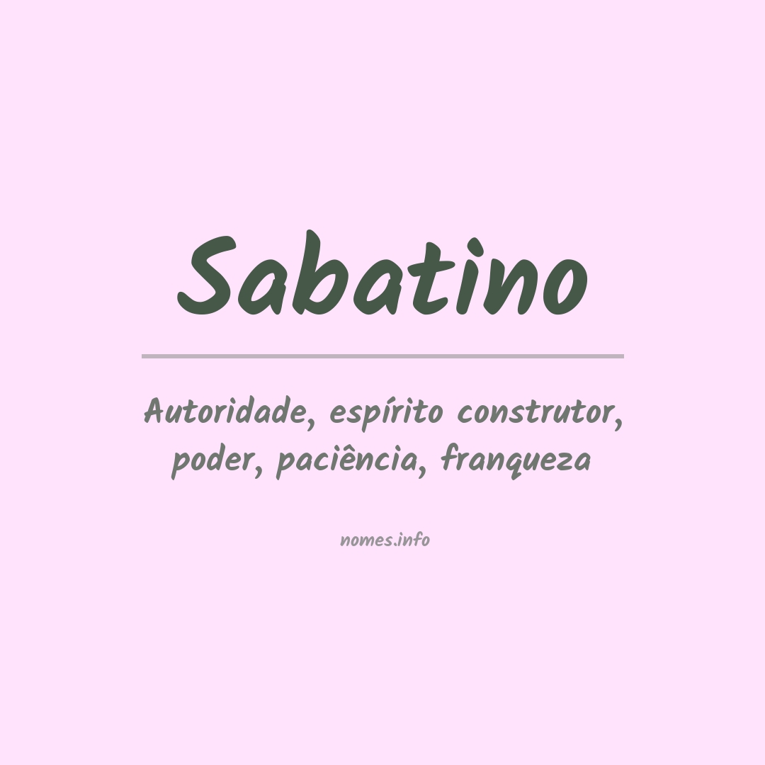 Significado do nome Sabatino