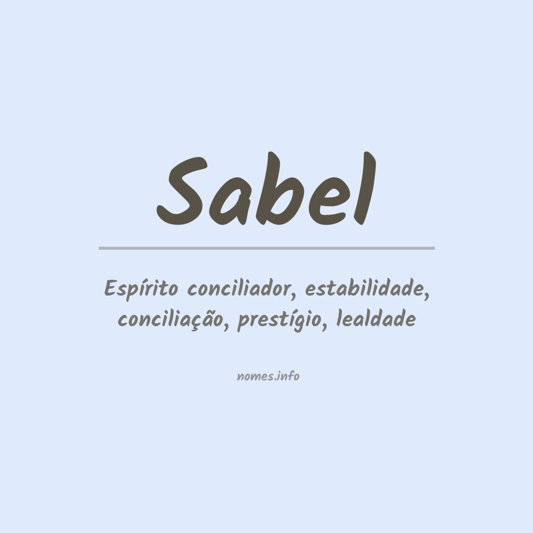 Significado do nome Sabel