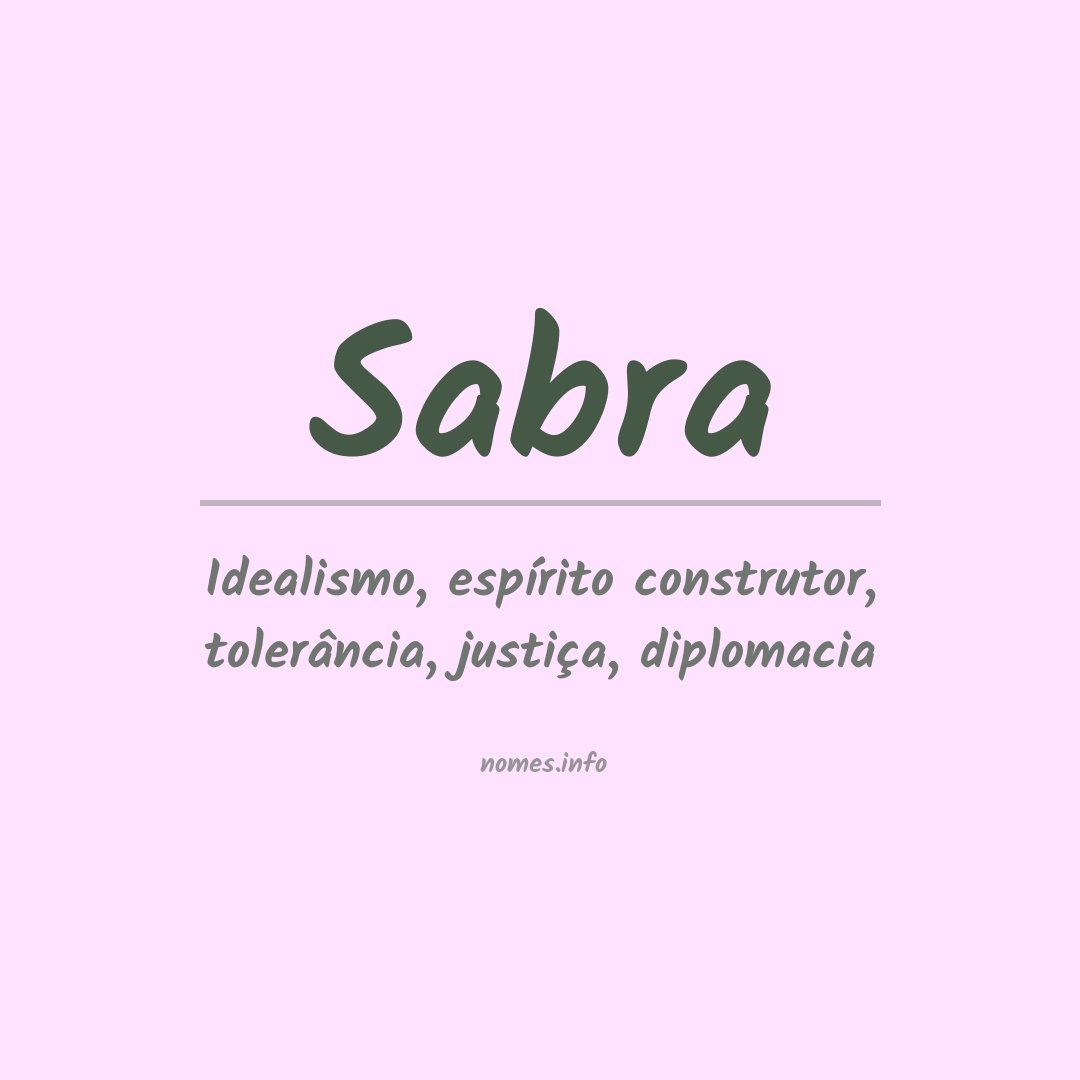 Significado do nome Sabra