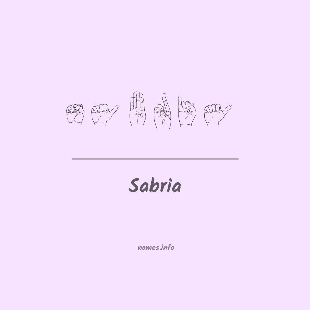 Sabria em Libras