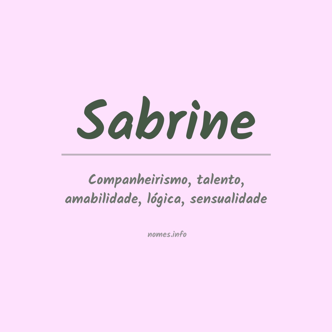 Imagem do nome Sabrine