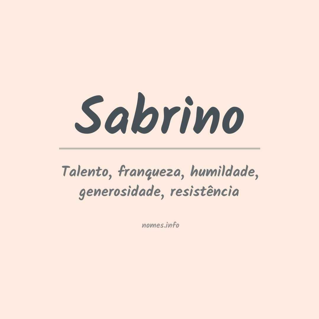 Significado do nome Sabrino