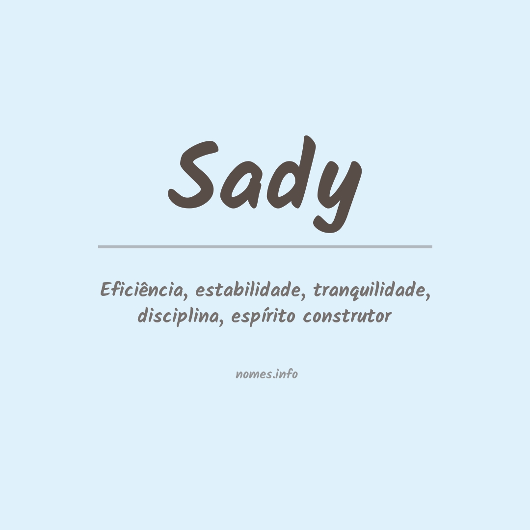 Significado do nome Sady
