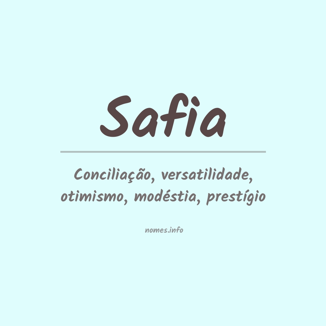 Significado do nome Safia