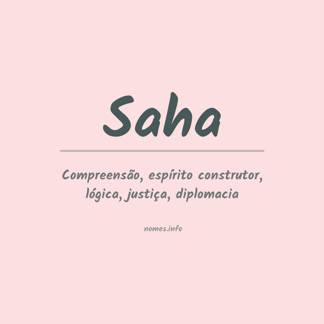 Significado do nome Saha