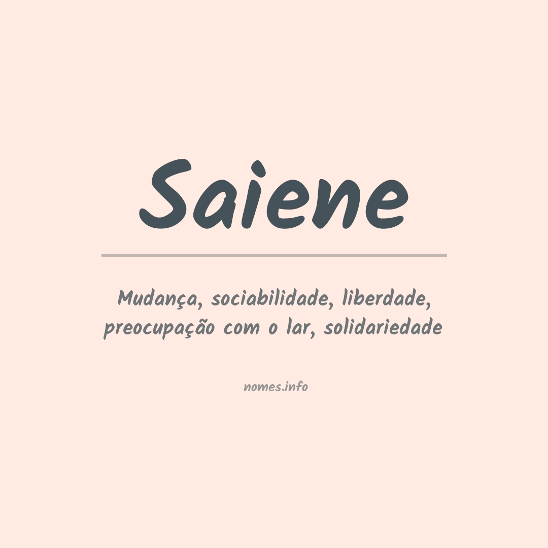 Significado do nome Saiene