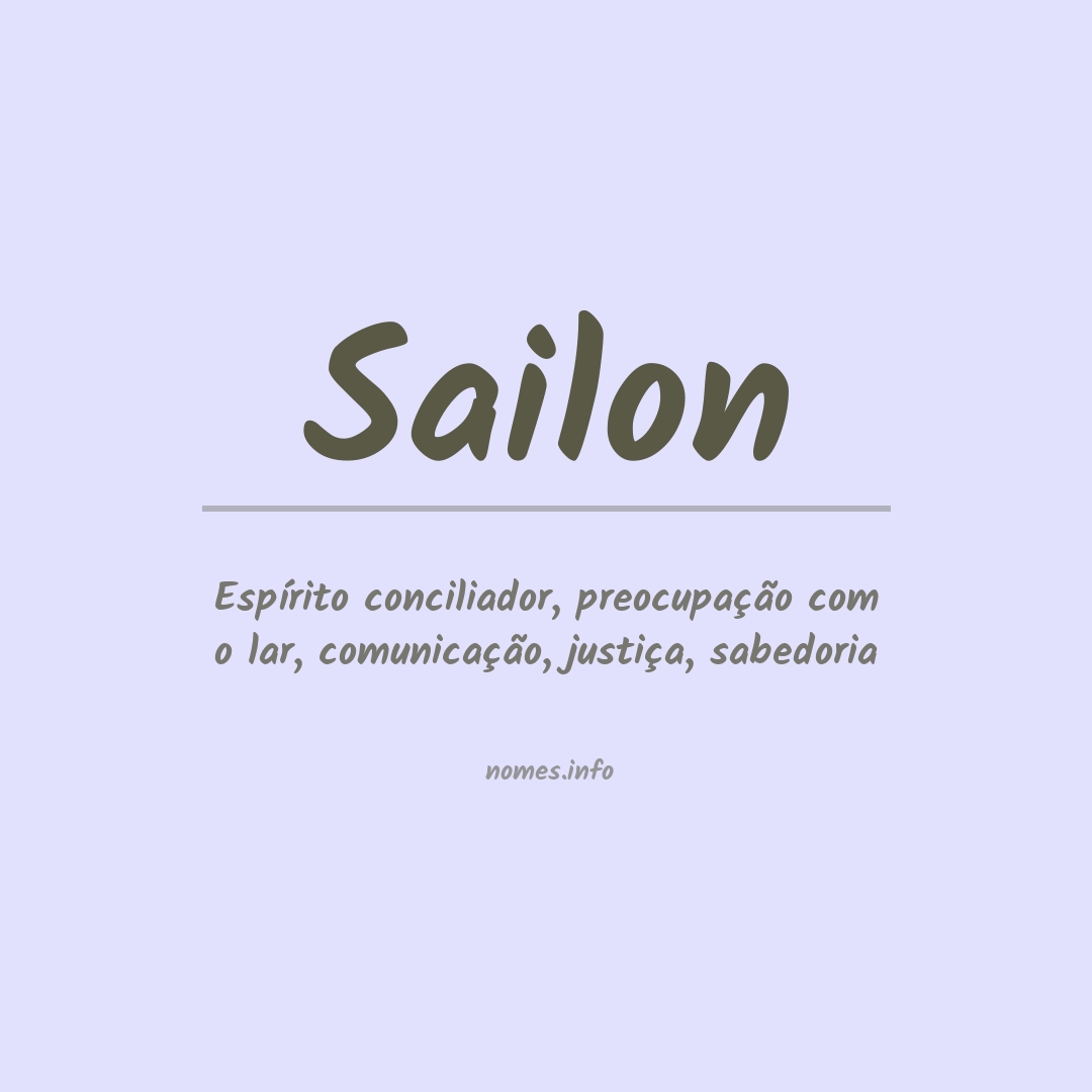 Significado do nome Sailon