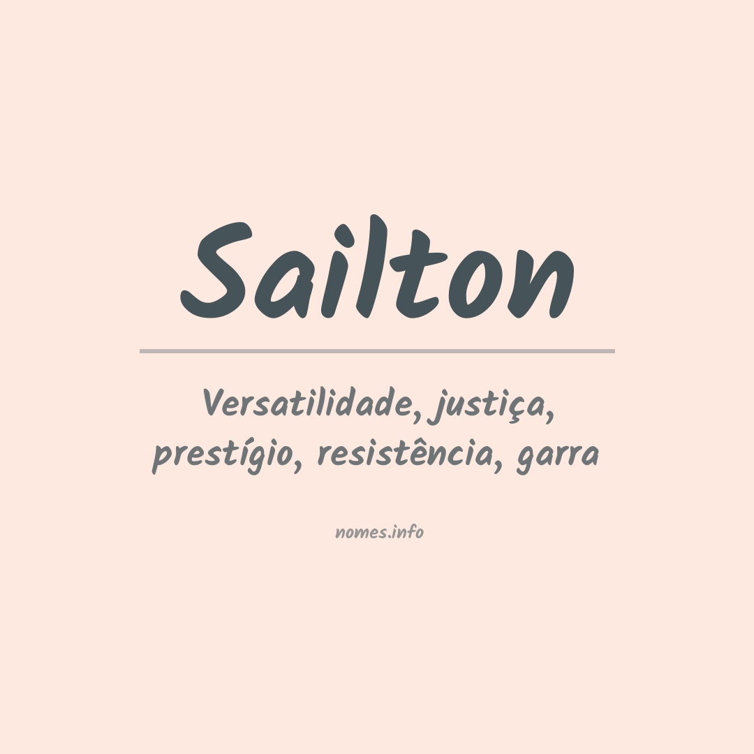 Significado do nome Sailton