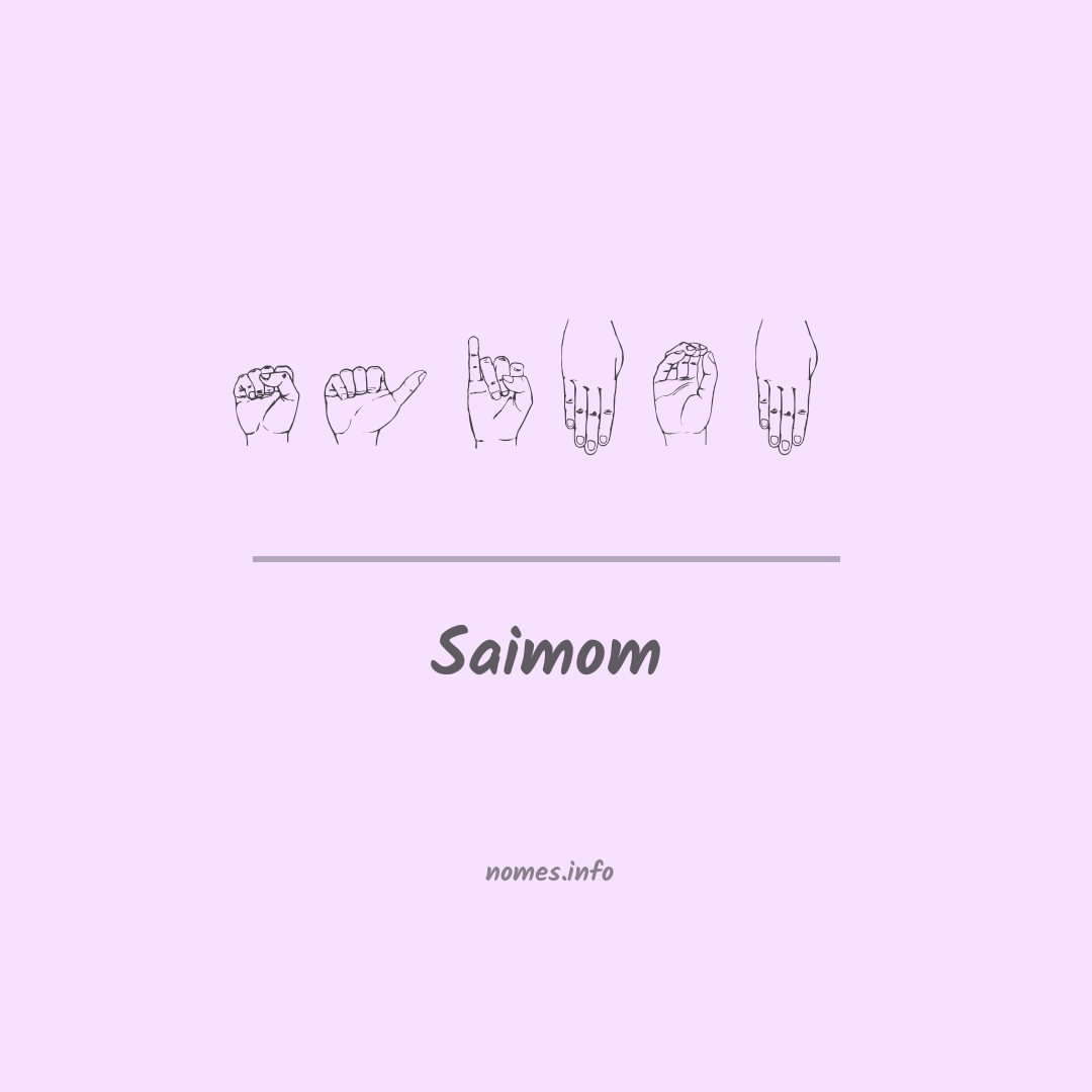 Saimom em Libras