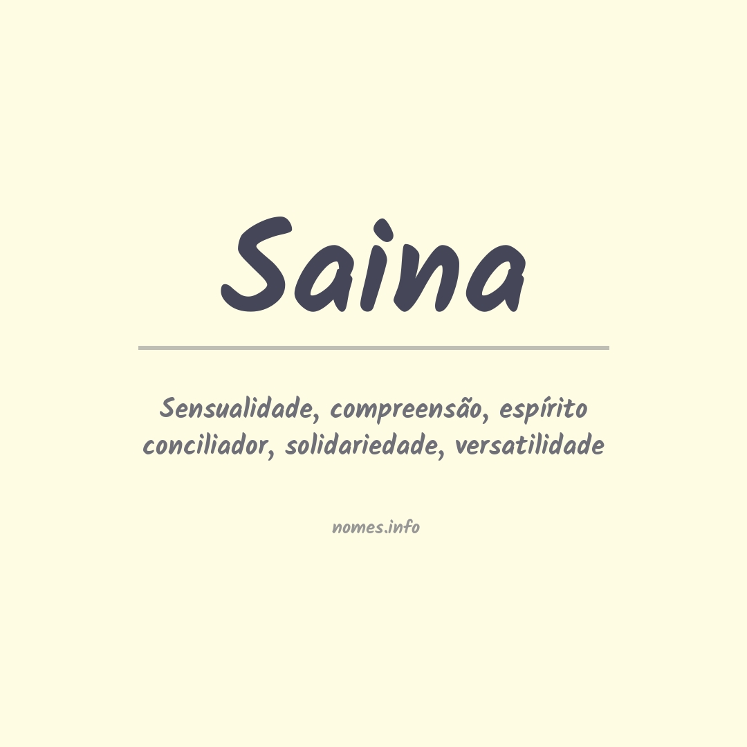Significado do nome Saina
